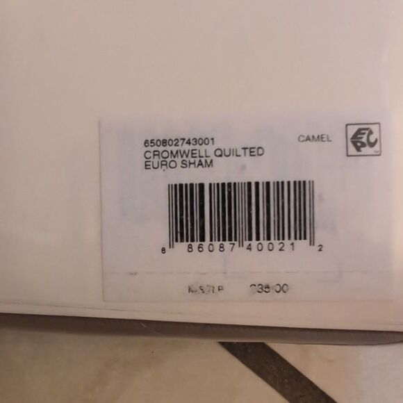 NWT Ralph Lauren Euro Sham Cromwell Quilted Camel Beige Tan - Picture 5 of 10